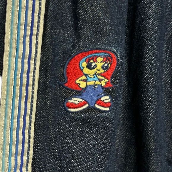 Available Vintage 90s JNCO Girl Mini Wide-Leg Jeans - Picture 3 of 12